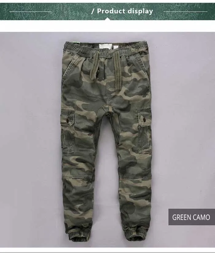 Fashion Camo Joggers Cargo Pants Men Casual Cotton Loose Baggy Harem Pants Military Army Style Outdoor Trousers Man Clothes
