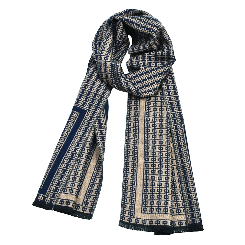 Litthing New Brand Winter Men's Plaid Cashmere Scarf Men Scarves Free Shipping British Style Men Winter Scarves Tassel