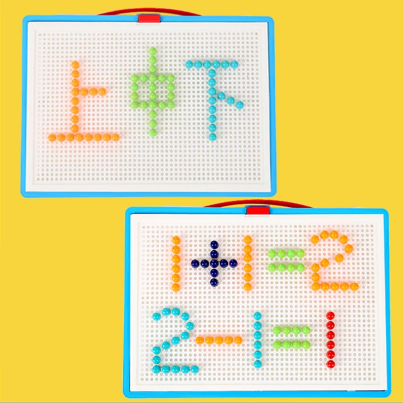 Грибной гвоздь головоломка Pegboard креативная 3D Мозаика Игрушка Дети Образование картина головоломка игра 1 2 3 4 5 6 7 лет подарок для мальчика девочки