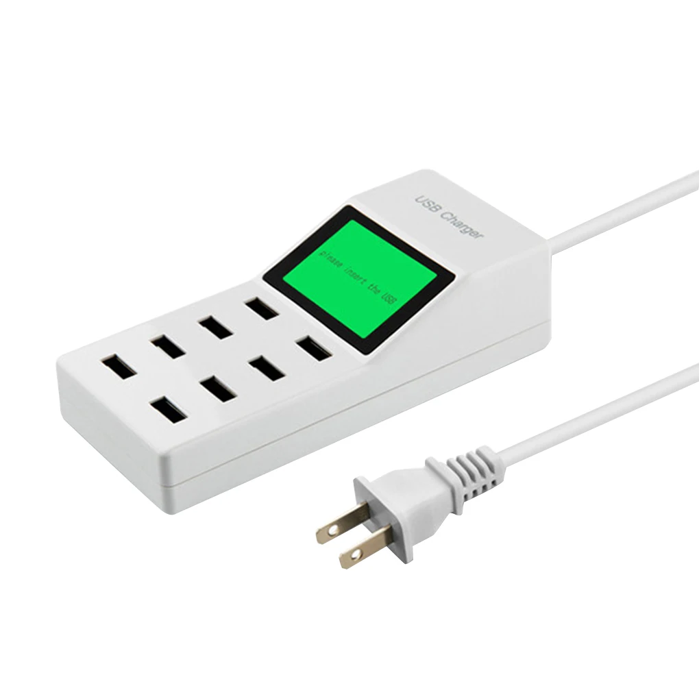 8 usb портов 40 Вт мобильный телефон планшет Смарт быстрое зарядное устройство ЖК-дисплей Напряжение тока экран Зарядка адаптер