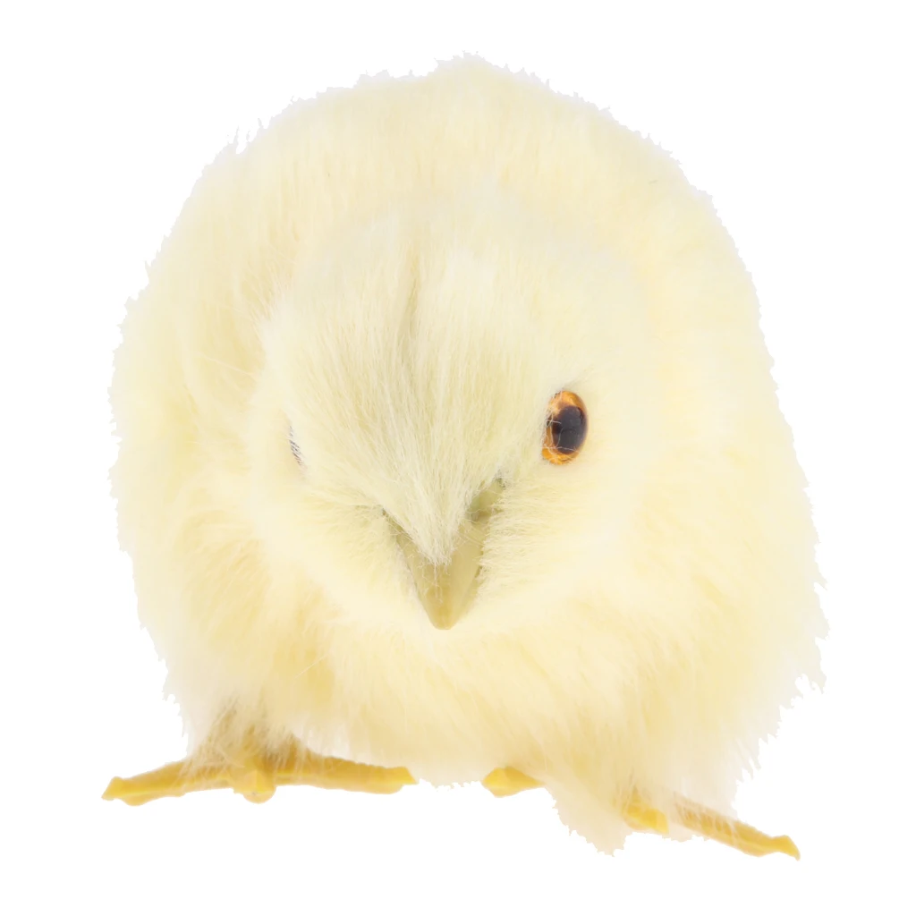 4 Sizes Lifelike Simulation Plush Stuffed Chicken Model Figurine Kids Science Nature Toys Home Decoration