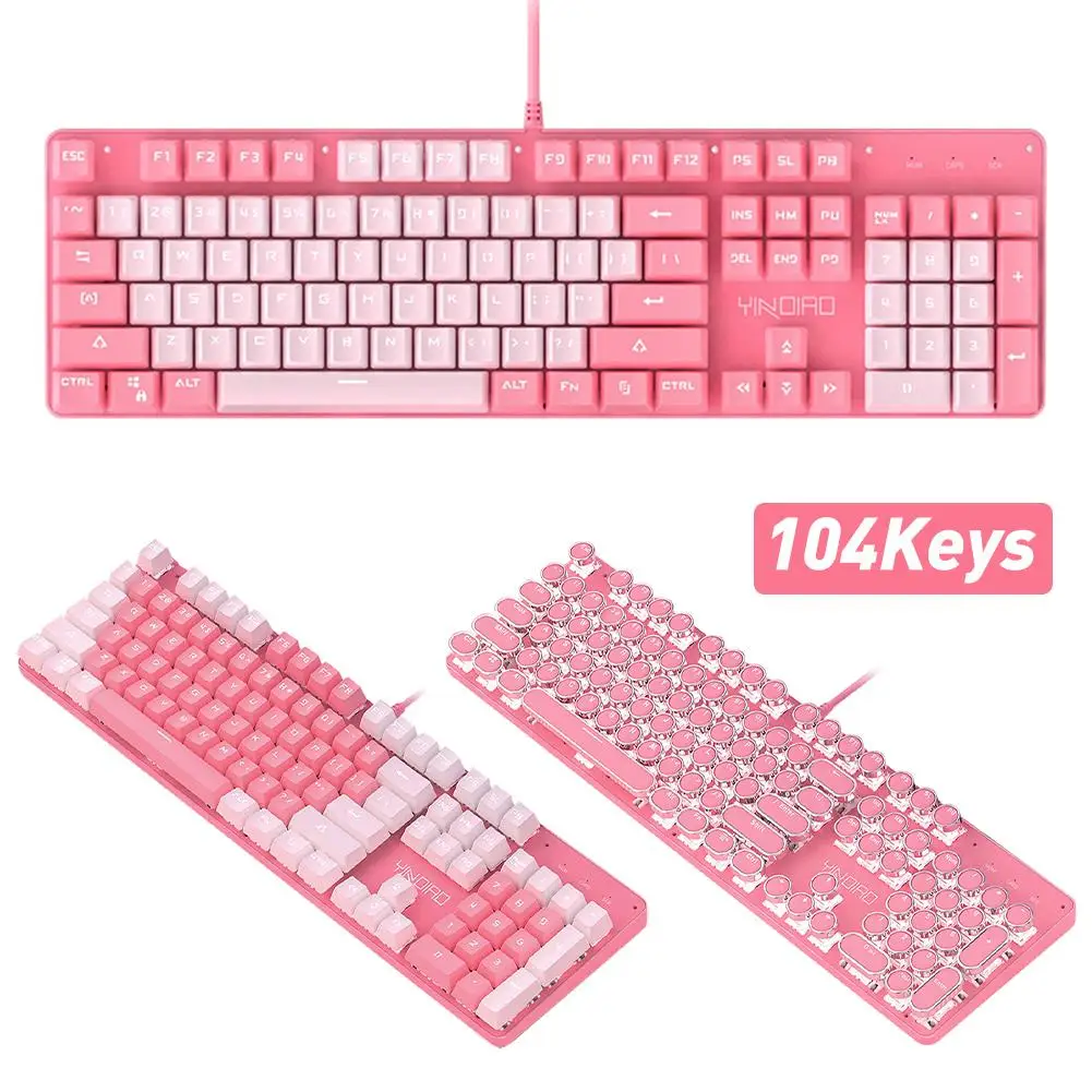 

ZK-4 104Pcs/Set Wired LED Light Gaming Mechanical Keyboard for Desktop Computer