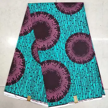 

Veritable Wax Nigerian Lace Fabrics African Cotton Print Ankara Africain Wax high quality hot sale for Wedding Dress CJA88