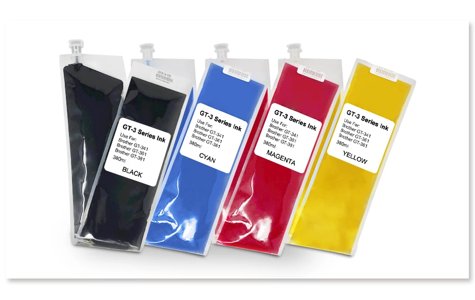 Bolsa de Tinta de Substituição de Tinta de Matéria Direto para a Impressora de Vestuário Dtg para o Irmão Têxtil Gt3 Série 6 Cores Opcionais Gt-3 Gt-341 Gt-361 Gt-381 2 High Quality Computador e Escritório
