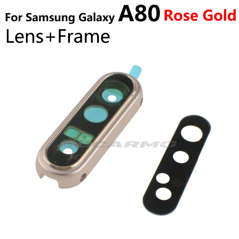 phone camera zoom lens Aocarmo Rear Back Camera Lens With Frame Adhesive For Samsung Galaxy A80 A805F Replacement Parts best phone camera lens