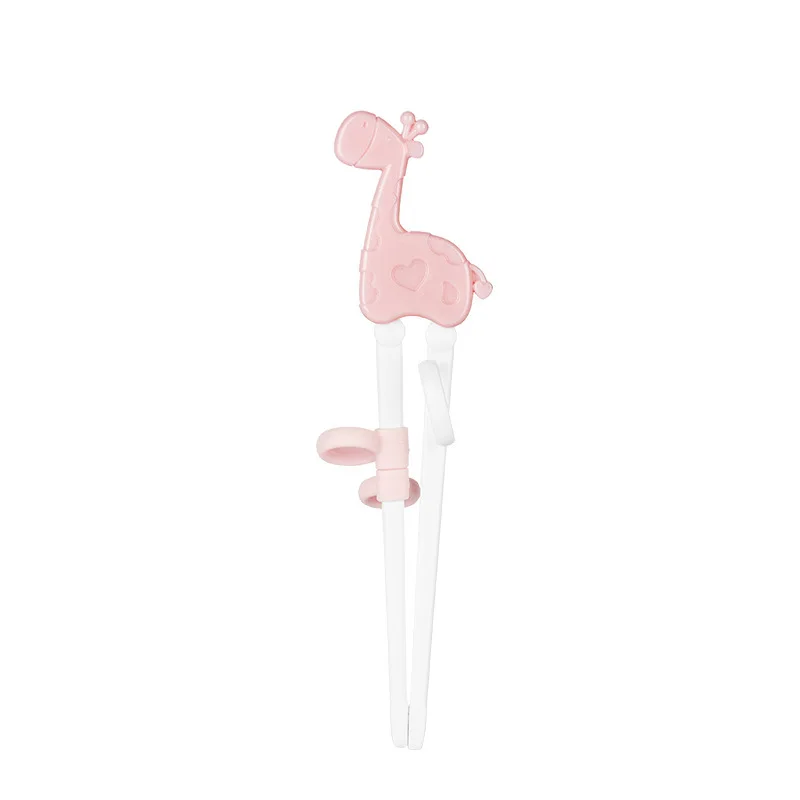 pink giraffe Мультяшные детские палочки для еды силиконовые Детские Обучающие помощник учебные палочки для еды многоразовые аксессуары для кормления младенцев - Цвет: pink giraffe