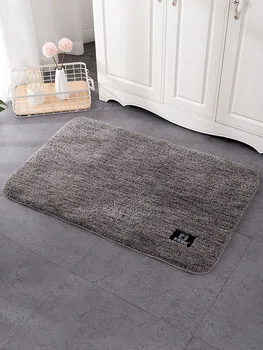 

Household bathroom absorbent foot mat bathroom antiskid mat solid color hall bedroom carpet store carpet