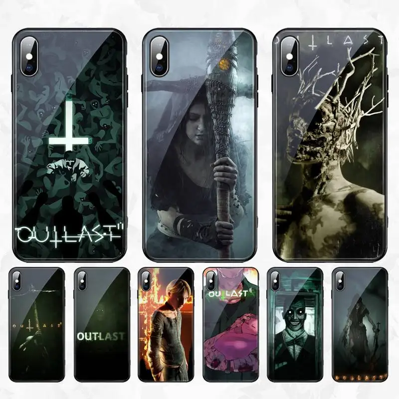 CUTEWANAN ужасная игра Outlast 2 высококачественный чехол для телефона из закаленного