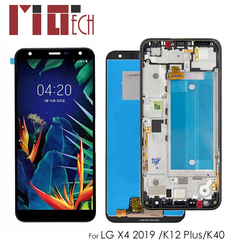 

Original 5.7'' LCD Display For LG X4 2019 K40 Touch Screen Digitizer LCD For LG K12 Plus Display LMX420 Assembly Black w Frame