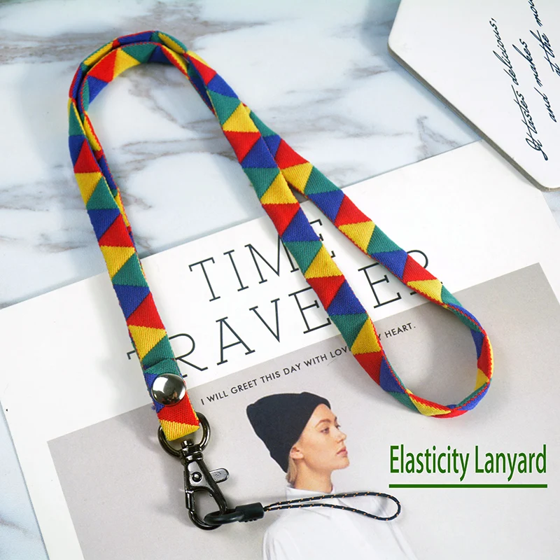 

Colorful Fashion lanyard for mobile phone elastic rope Lanyard-Keys Tie-Strap Phone-Case Usb-Badge-Holder Id-Card Gym-Mobile