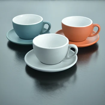 

Simple Style Matting Italian Espresso Tasse Cup Saucer Sets Bardak Matt Oolong Tea Nespresso Latte Ceramic Coffee Cup Tazas Copo