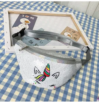 

Sequins ins waist bag female 2020 new Korean version of the wild fashion shoulder messenger Harajuku student chest bag wholesale