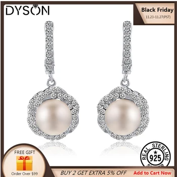 

Dyson Women Twist Cluster Dangle Drop Freshwater Pearl Clip Earrings Girls Gift Accessory Jewelry 925 Sterling Silver Earrings