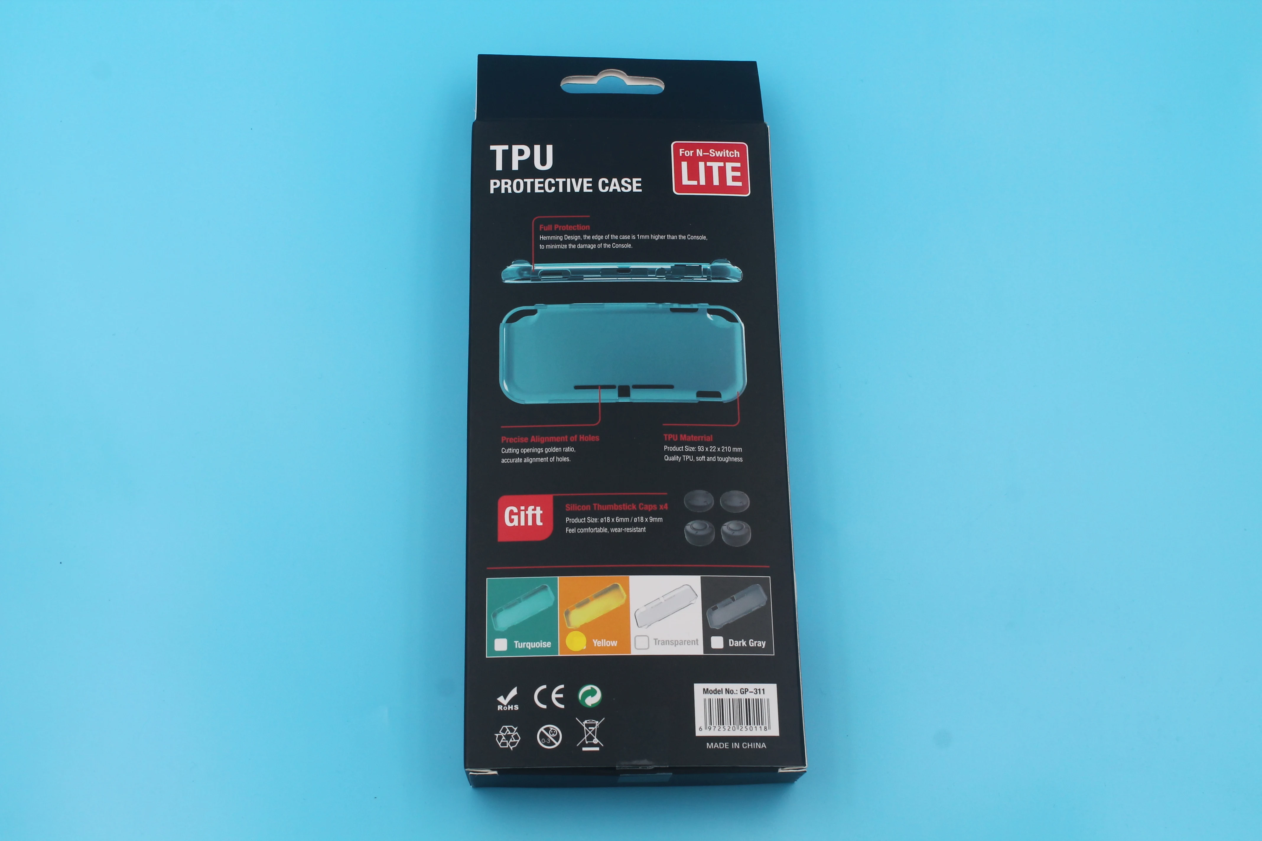 Прозрачный корпус для nyd Switch Lite, мягкая защита для кожи из ТПУ, колпачки для джойстика, ручки для NS Lite, мини консоль