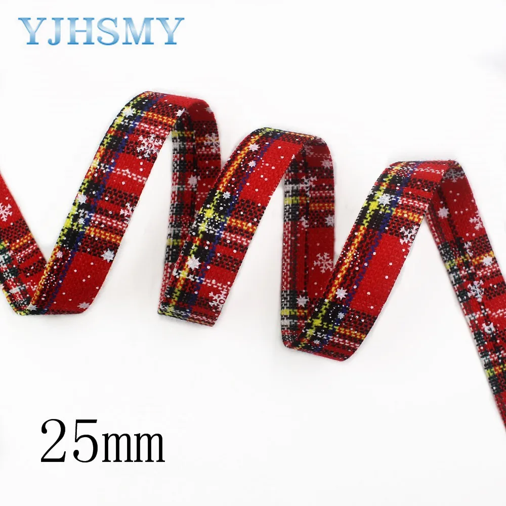 I-19903-2029 10/25/38 мм 5 ярдов Красный тканевая лента плед, DIY ручной работы аксессуары для волос для свадьбы подарок упаковочных материалов