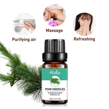 

Mishiu Pure Essential Oil Humidifier Aromatherapy Pine Needles Tangerine Black Pepper Fennel Grapefruit OrangeFragrance Oil 10ML