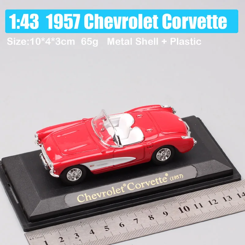 1:43 Масштаб классический ретро 1957 Chevrolet Corvette C1 chevy Vette литье под давлением автомобиль игрушка модель миниатюры детский сувенир