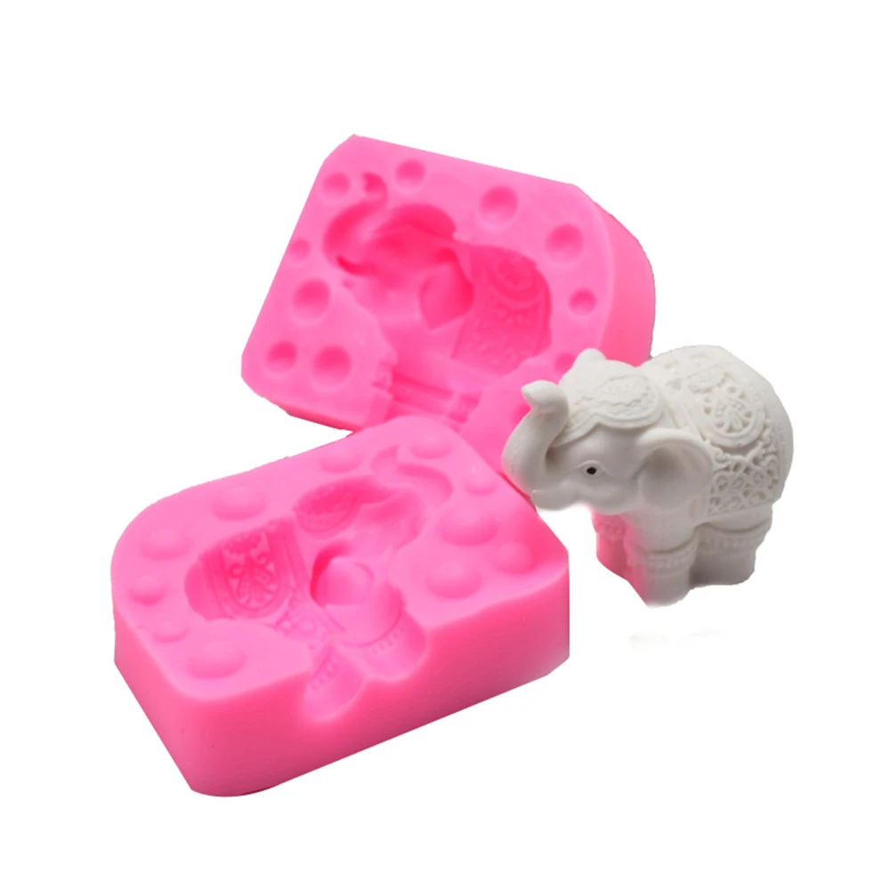 

New Handmade Soap Silicone Mold Elephant Shape Home DIY Baking Three-dimensional Fondant Cream Chocolate Cake Decoration