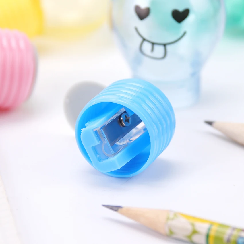 Новинка лампы стиль точилка для карандашей креативная Пластиковая точилка для карандашей дети кавайные канцелярские школьные принадлежности 1 шт