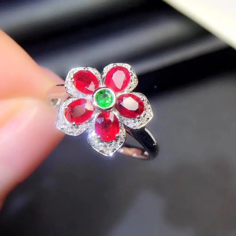 Ювелирные изделия из чистого 18 K Белый Золотой Настоящее с натуральным красным Рубином 1.5ct бриллианты ювелирные женские кольца для женщин тонкое кольцо