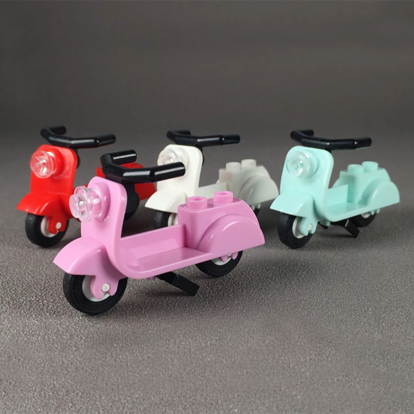 Legoings City Street View Figure Accessories Building Block Motorcycle Lamb Safety Helmet MOC Kit Brick Children DIY Toys Gift (3)