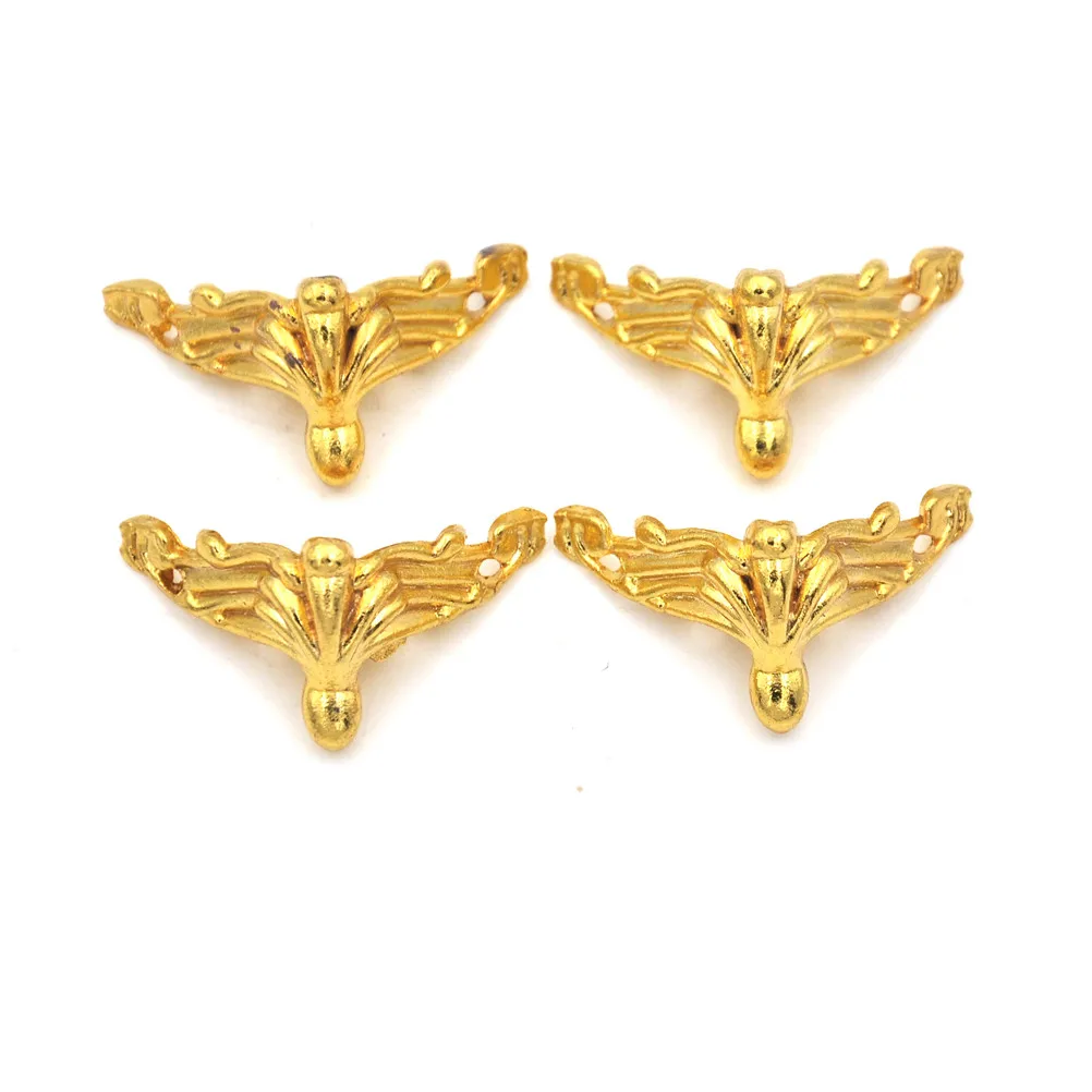 4PCS Protector Cover  Metal Book Corner Protector Box Book Scrapbook Album Corner Decorative For Antique Brass Jewelry