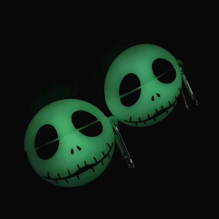 Светящийся силиконовый чехол для наушников для Apple Airpods Pro Conque Хэллоуин Fearsome Ghost с рисунком уникальные Airpods 3 чехол с крючком