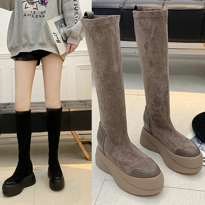 Chunky Heels Platform Boots Winter New Flock Leather Women Ankle Boots
Party Night Club Shoes Woman Thigh High Motorcycle Boots Chunky Heels Platform Boots Winter New Flock Leather Women Ankle Boots
Party Night Club Shoes Woman Thigh High Motorcycle Boots