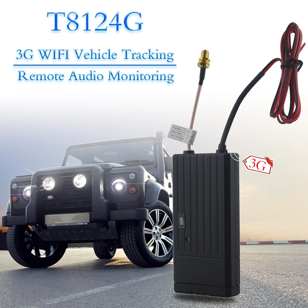 T8124G 3G WCDMA GPS трекер локатор слежения автомобиля с + GSM WIFI позиционирование