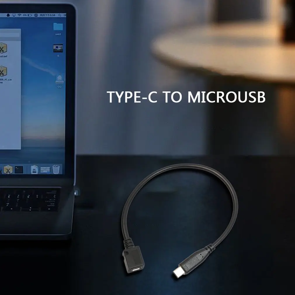 0,3 м USB 3,1 type C штекер для Micro USB Женский Кабель для передачи данных адаптер конвертер usb type C Кабель-адаптер