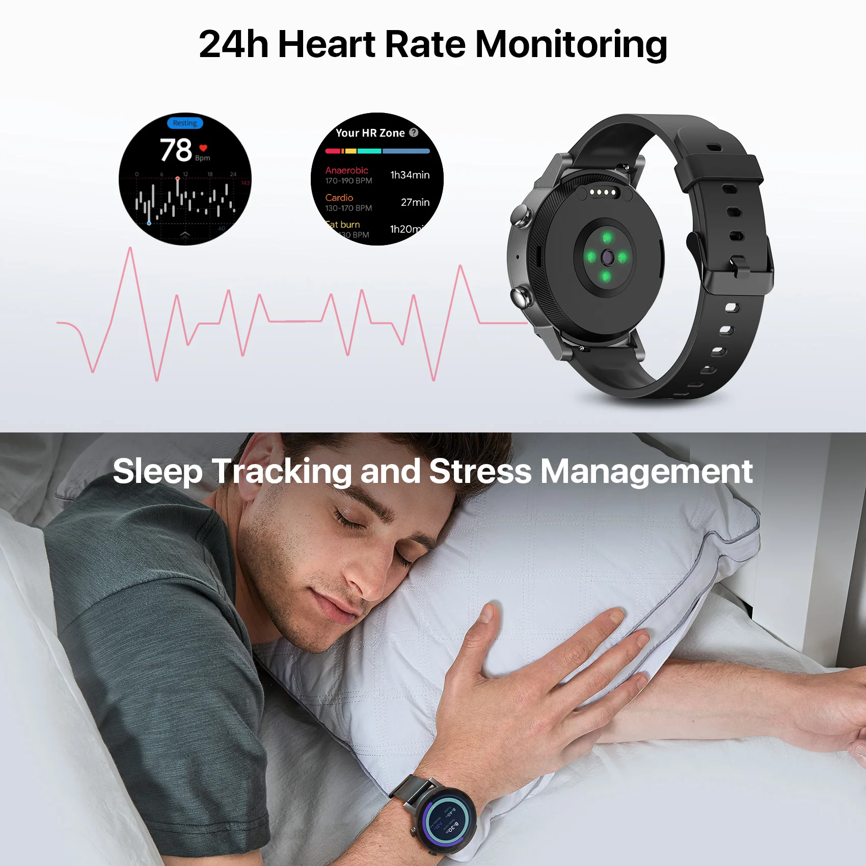 Ticwatch E3 Wear OS Smartwatch Man Snapdragon 4100 8GB ROM 21 Sports Modes IP68 Waterproof Google Pay Smart Watch
