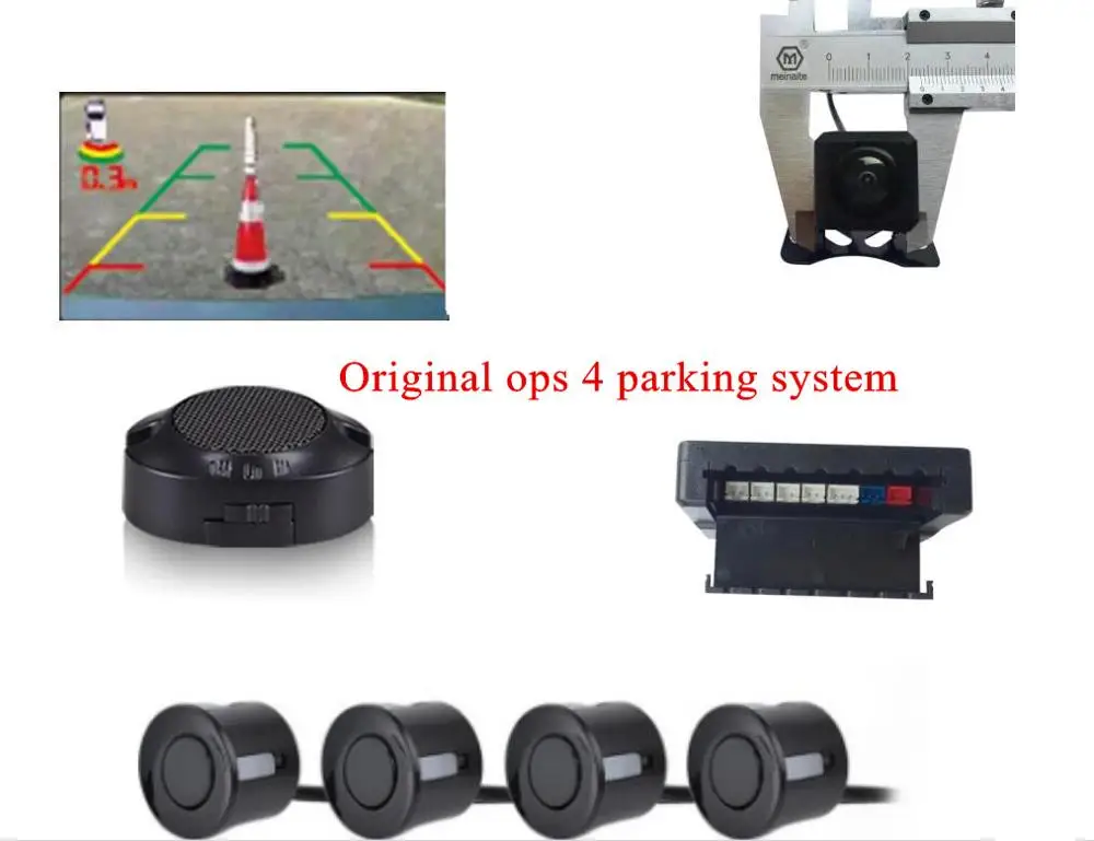 

4 sensor parking DVD monitor parking camera system OSD colorful rear view camera+buzzer alarm video visible Systems Parking 4