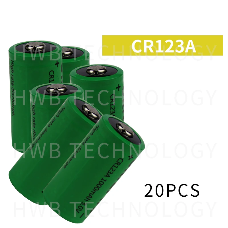 20 шт. 16340 1000 мАч 3 в cr123a аккумуляторная батарея 0 rcr123a литиевые