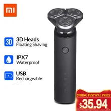 Mijia Electric Shaver for Men Rechargeable Flex Razor 3 Head Dry Wet Shaving Machine Beard Trimmer Washable Dual Blade
