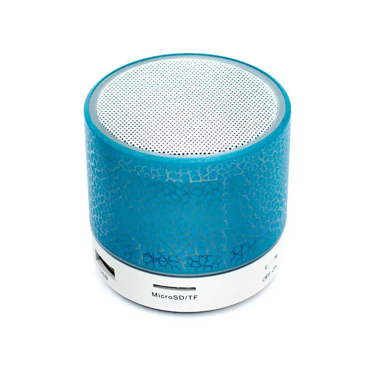 Blue Jinreach A9 Мини Bluetooth беспроводной динамик громкий динамик трещины светодиодный TF USB Сабвуфер Bluetooth Mp3 стерео аудио музыкальный плеер - Цвет: Blue