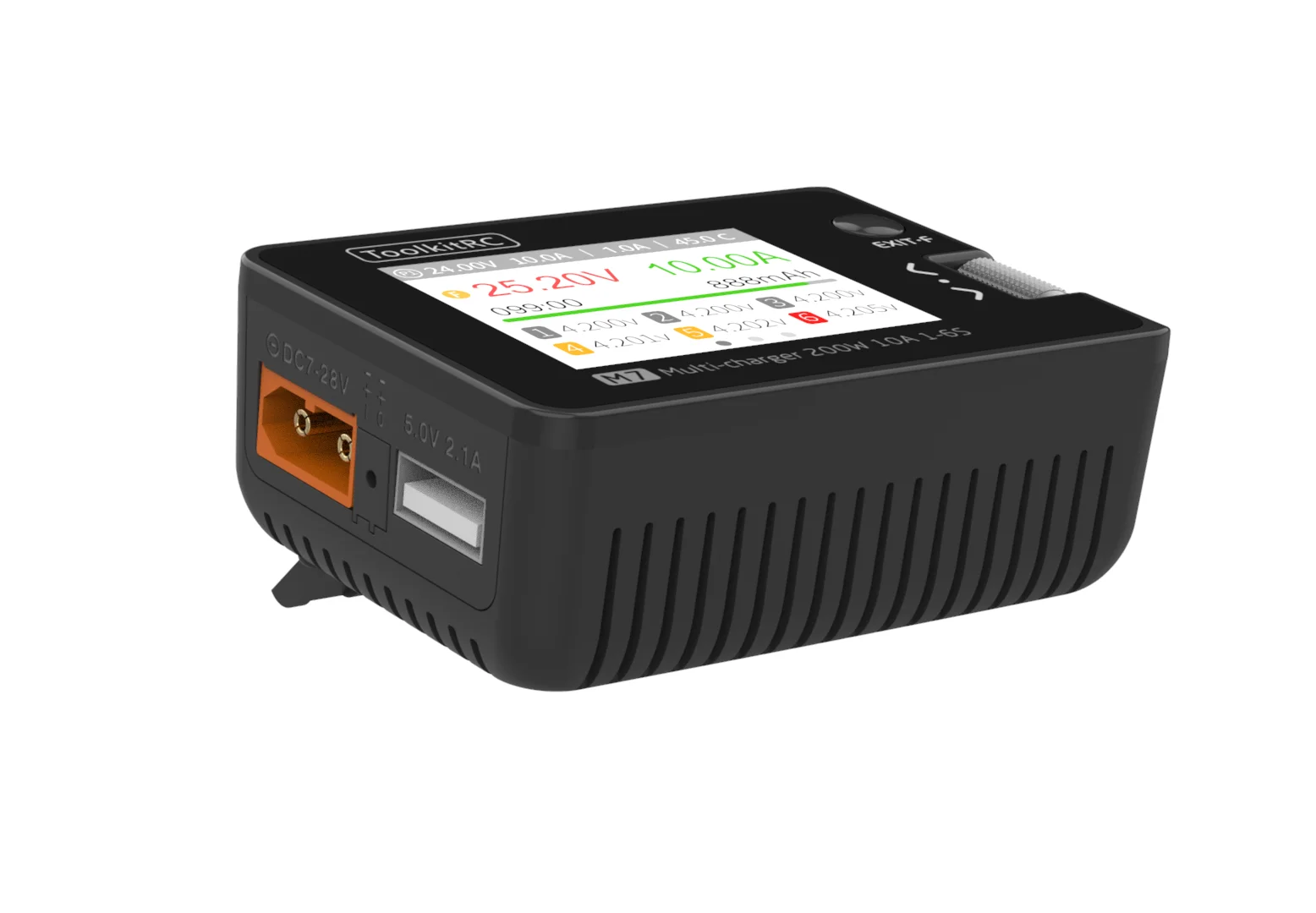 ToolkitRC M7 Servo Tester Tool 200w 10A DC Output 1-6s Multi-function Smart Balance Charger ESC Motor Tester And Diagnostics