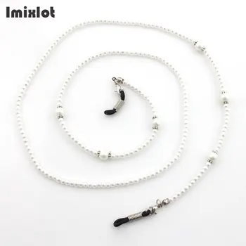 

Fashion White Pearl Glasses Chain Beaded Sunglasses Reading Eyeglass Chain Cord Holder Rope For Glasses Women Accessories