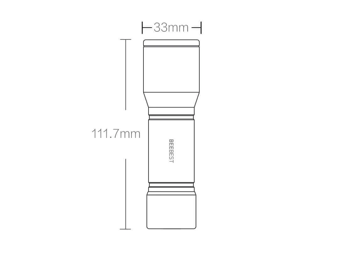 Портативный светильник-вспышка Xiaomi MIjia Extreme Beebest с тремя режимами передачи, металлическая текстура, только 126 г, портативный светильник