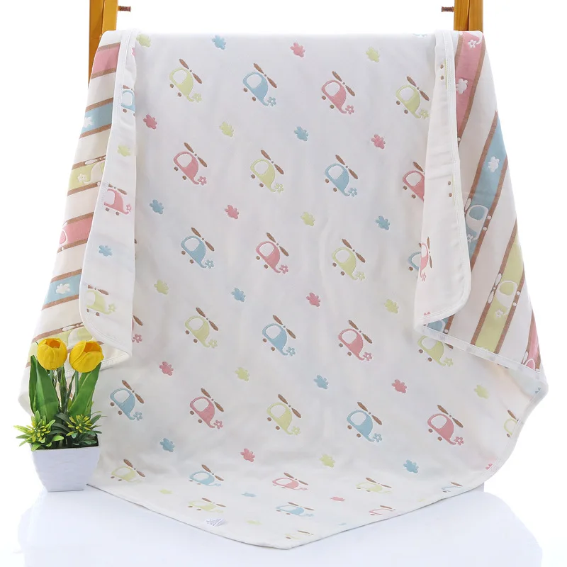 6-Layer Pure Cotton Gauze Infant Children's Quilt Towel Blanket Baby Children's Quilt Blanket Large Bath Towel Gaoyang Manufactu