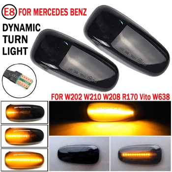 

2 pieces For Mercedes-BENZ E-Class W210 C-Class W202 W208 Led Dynamic Side Marker Turn Signal Light Sequential Blinker Light