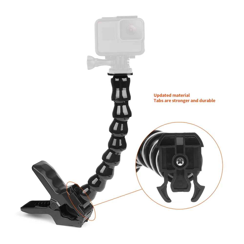 

Flexible Mini Action Camera Clamp Mount Bracket Holder Stand for GoPro Hero 7/6/5/4 for Xiaomi Yi 4K 4K+ Sports Camera Accessory