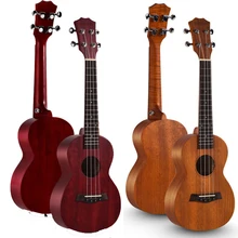 26 дюймов 18 Лада тенор Акустическая гитара Cutaway гитара из красного дерева Гавайские гитары Гавайские 4 струнные гитары детские игрушки для начинающих