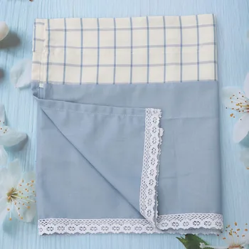 

1pc Splicing Half Curtain Cabinet Door Curtain American Rural Lattice Curtain Sundry Kitchen Shielding Cloth