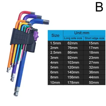 

9Pcs Hex Allen Key Wrench Set Inner Hexagon Torx Spanner Screwdriver Repair Tool X4YE