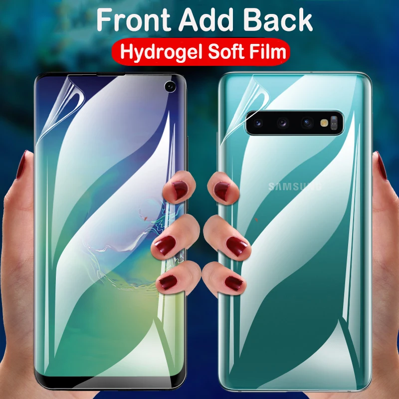 Для Samsung Galaxy S11 S10 S9 S8 PLUS S10E Note 9 8 10 Plus полное покрытие защита экрана силиконовая