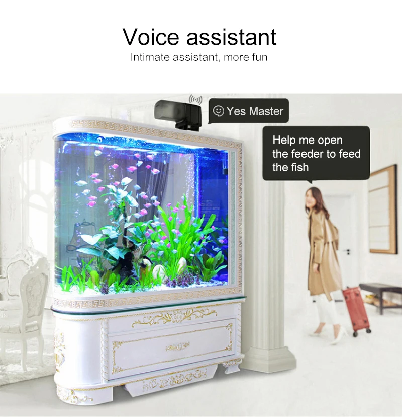 Wifi Wireless Intelligent Remote Control Fish Tank Food Dispenser Aquarium Fish Feeder