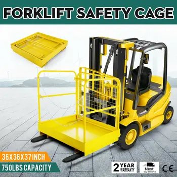 

Forklift Safety 36 "x36" Cage 2-Person Work Platform Hanging Basket Aerial Fence Rails Suitable for Aerial Work