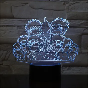 

Creative 3D LED Birthday Night Lights Animation Naruto Role USB Touch Lamp Kids Bedroom Lighting Table Lamp For Home Decoration