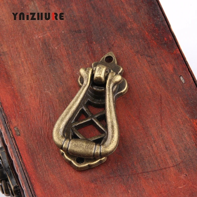1pc Classical Pendant Drawer Knobs And Pulls,kitchen Cupboard Wardrobe Furniture Door Single Hole Small Handles Bronze