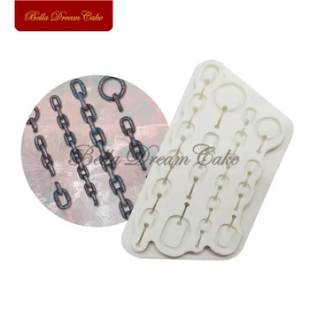 

Iron Chain Silicone Mold Fondant Chocolate Gumpaste Cake Mould DIY Handmade Soap Molds Cake Decorating Tools Kitchen Bakeware